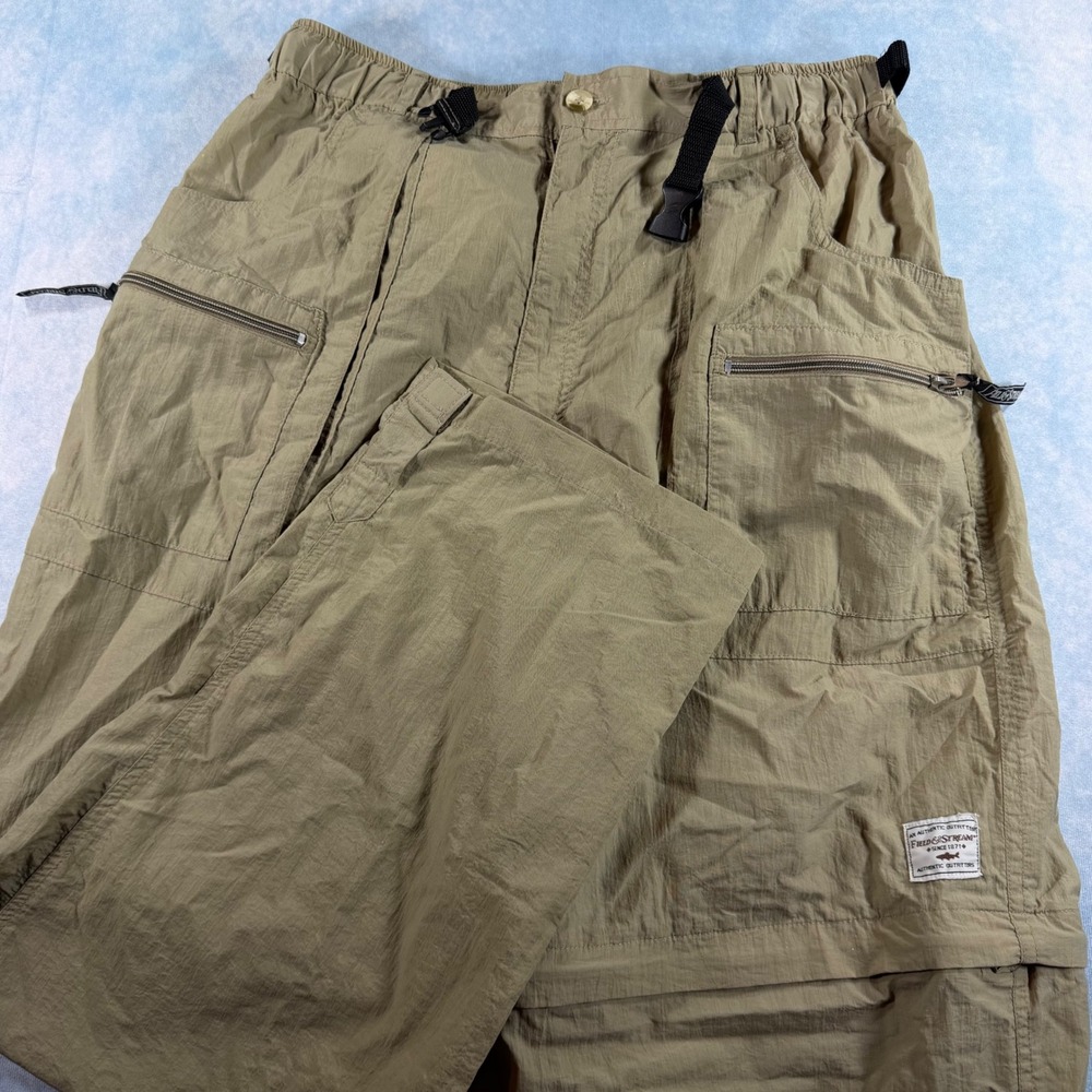 Field & Stream Convertible Hiking Pants Mens 38 Khaki Tan Excellent Zip Off